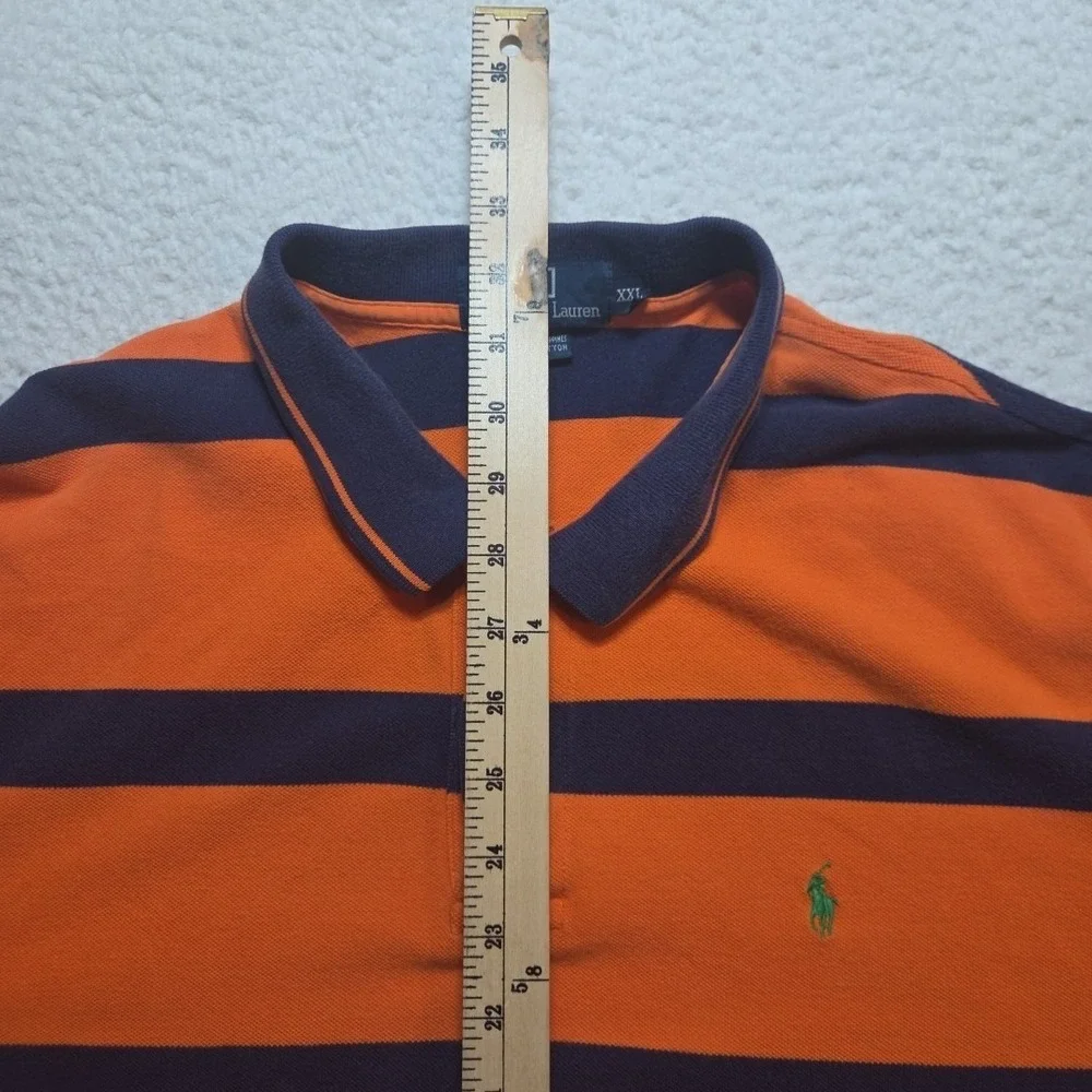 Vintage‎ 90s Polo Ralph Lauren Mens 2XL Striped Color Block Polo Shirt Faded